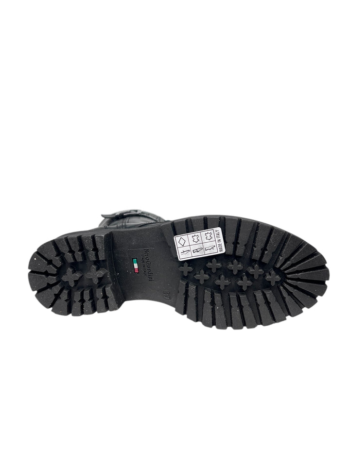anfibio corto donna pelle nero