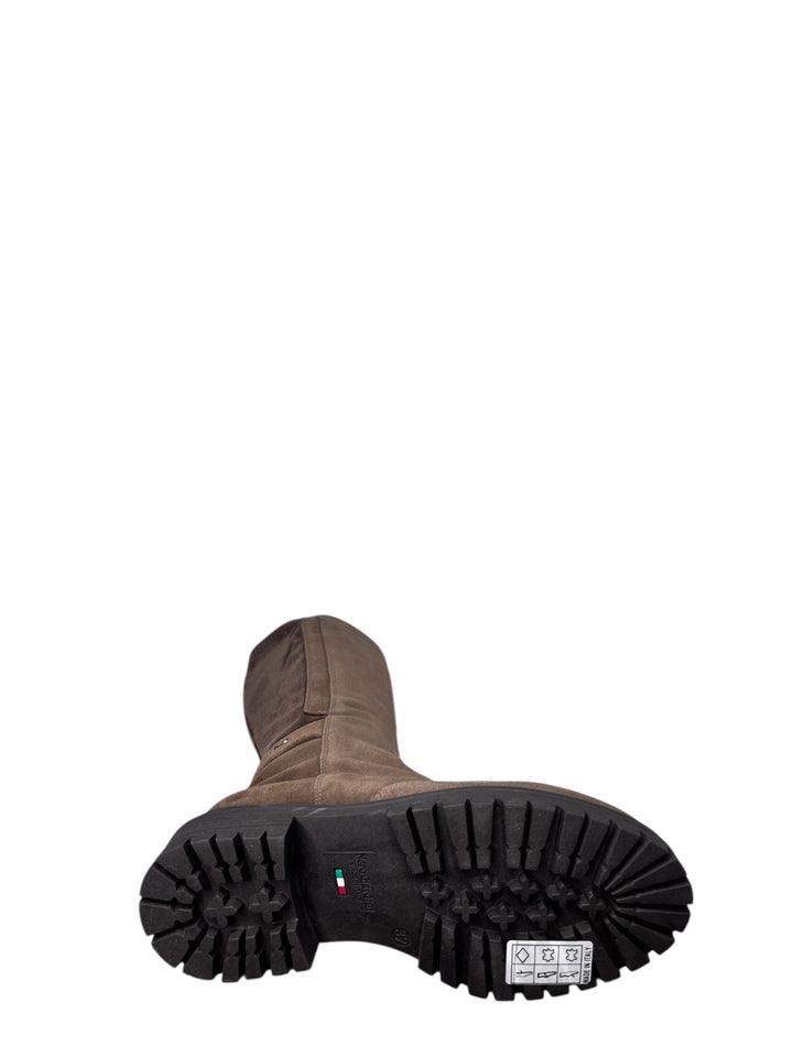 stivale donna pelle+elasticizzato spago