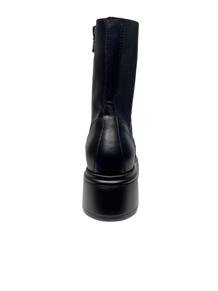 stivaletto allacciato donna pelle nero