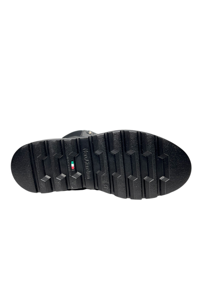 stivaletto allacciato donna pelle nero