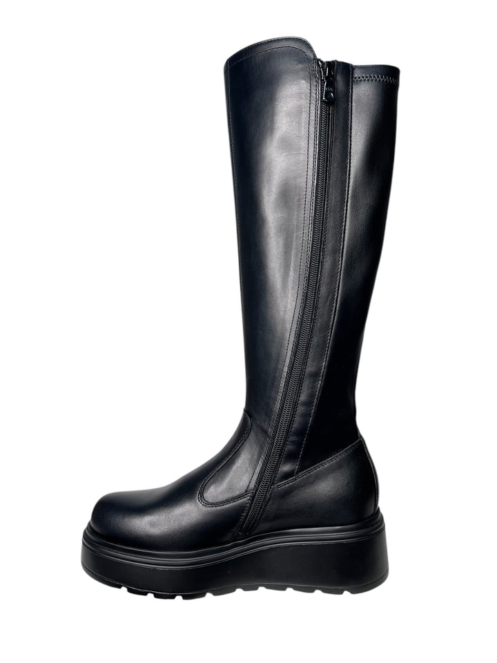 stivale donna pelle nero