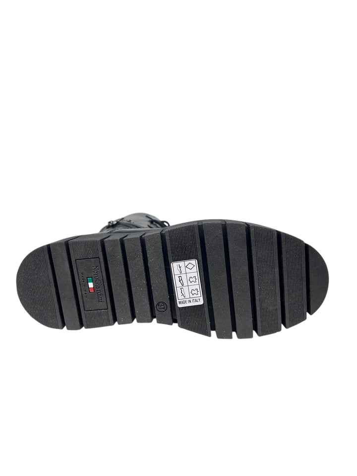 stivaletto allacciato donna pelle nero