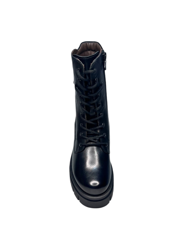 stivaletto allacciato donna pelle nero