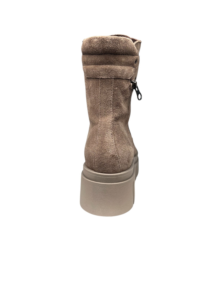 stivaletto allacciato donna pelle argilla