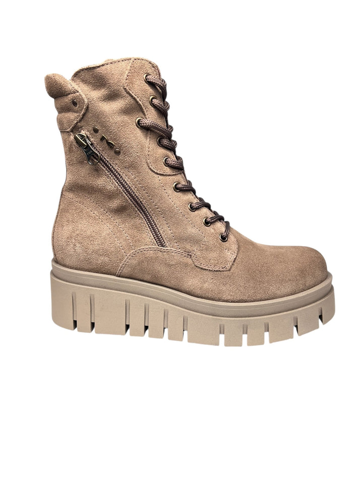 stivaletto allacciato donna pelle argilla