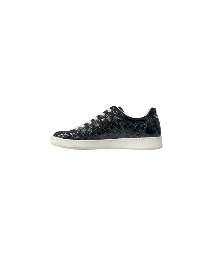 sneakers donna pelle lucida nero giardini art. 15274d100 nero
