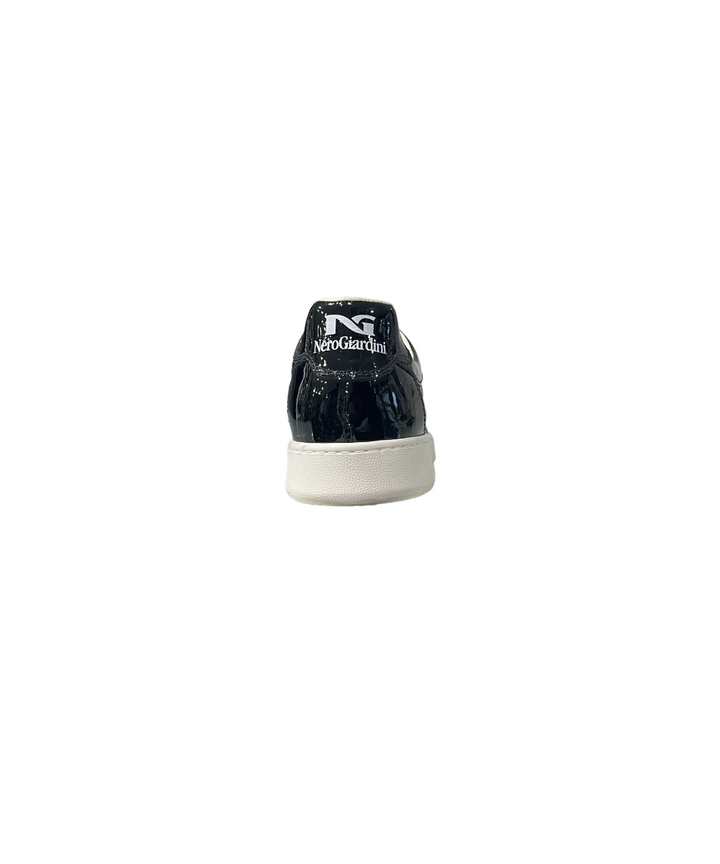 sneakers donna pelle lucida nero giardini art. 15274d100 nero