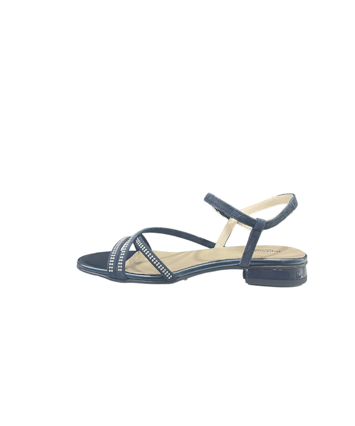 sandali donna pelle nerogiardini art. e115530d207 blu incanto