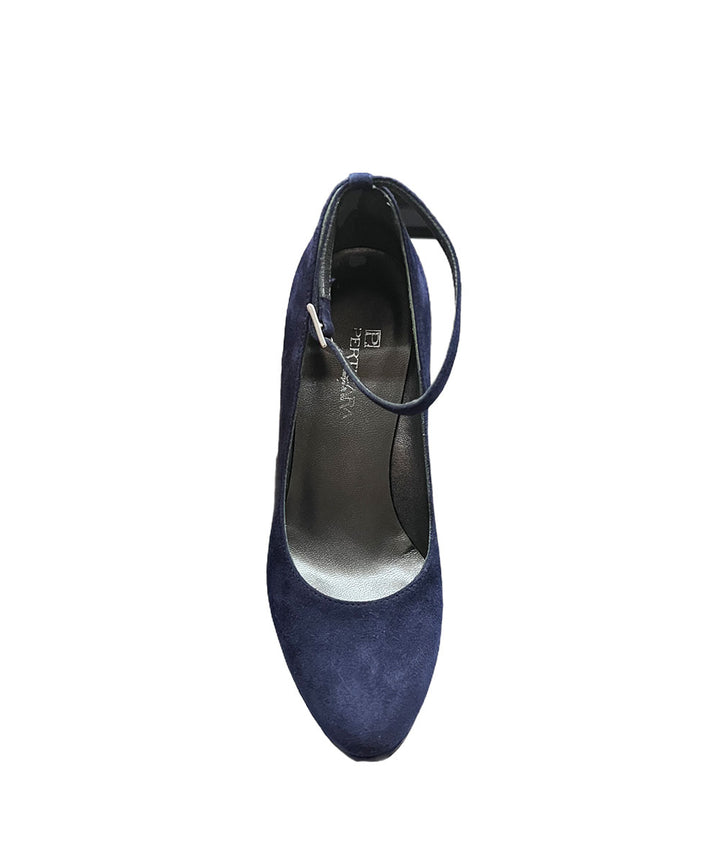 Décolleté donna pelle Perticara art. 158 blu