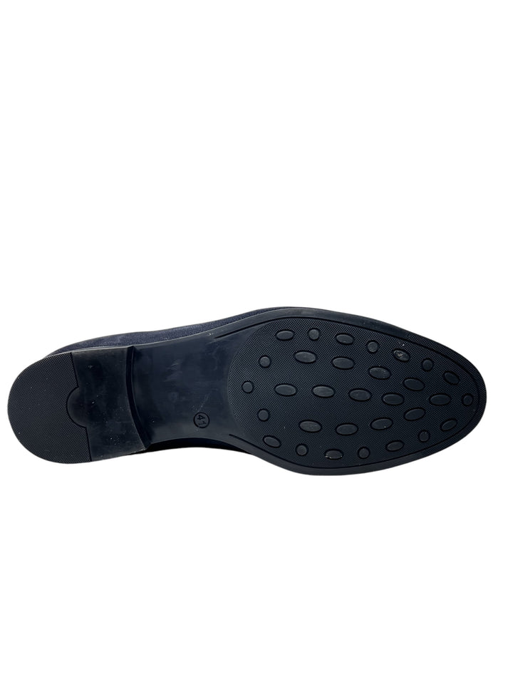 mocassini uomo pelle  exton art.164 blu