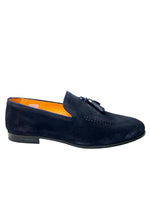 mocassini uomo pelle  exton art.164 blu