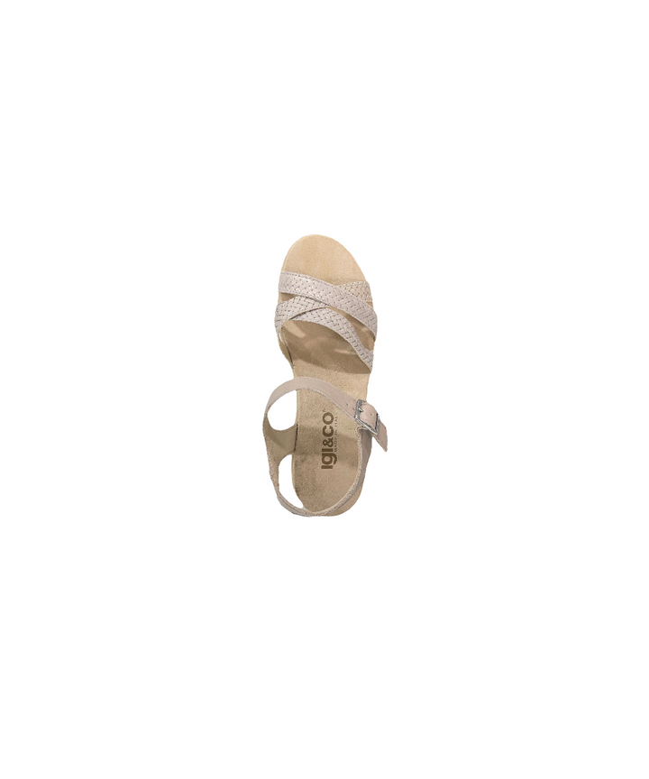 sandali donna pelle igi&co art.16735-00 beige-platino