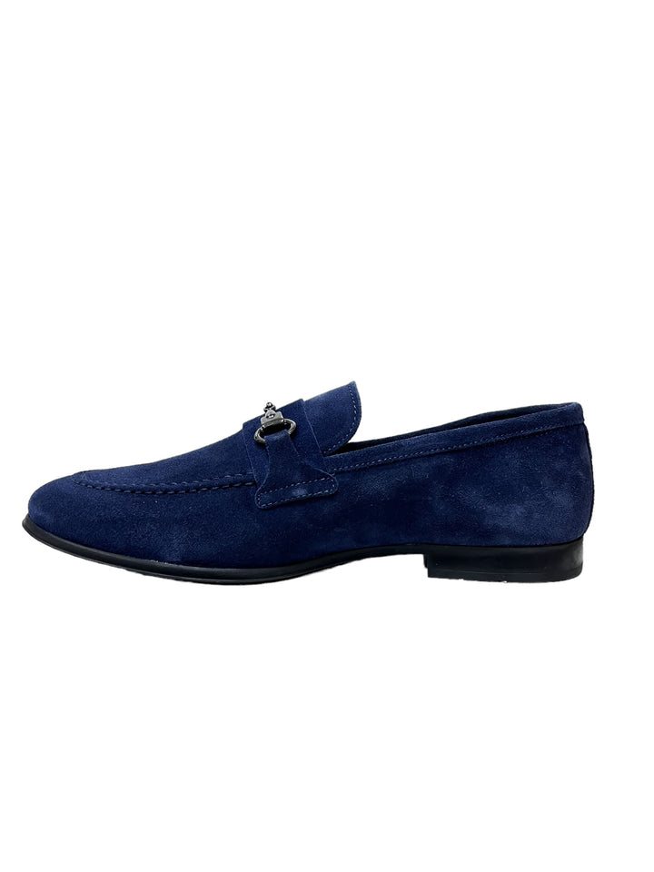 mocassini uomo pelle exton art. 167 blu royal