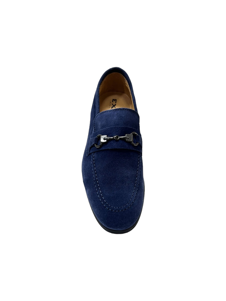 mocassini uomo pelle exton art. 167 blu royal
