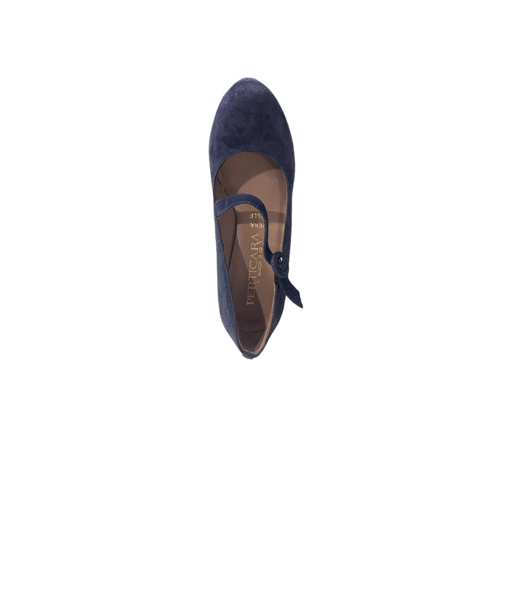 décolleté donna pelle scamosciata perticara art. 169 blu