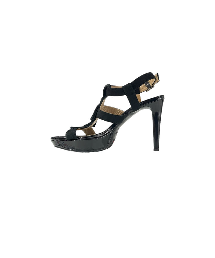 sandalo donna in pelle nero