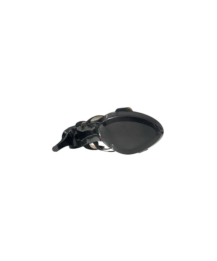 sandalo donna in pelle nero