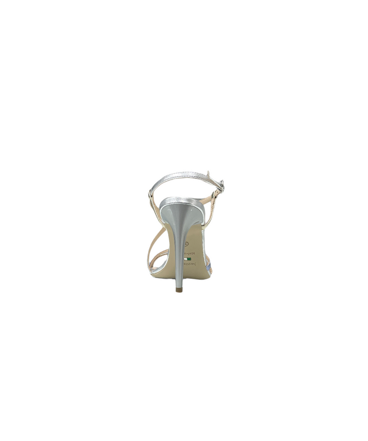 sandali eleganti donna pelle nero giardini art.e218404de415 platino