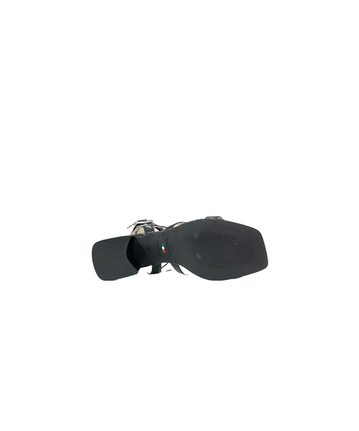 sandali eleganti donna pelle nero giardini art.e218441de100 nero