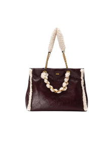 borsa a mano da donna bordò