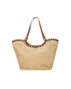 borsa a spalla donna vegan rafia xti art.18455601 beige