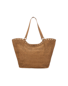 borsa a spalla donna vegan rafia xti art.18455602 camel
