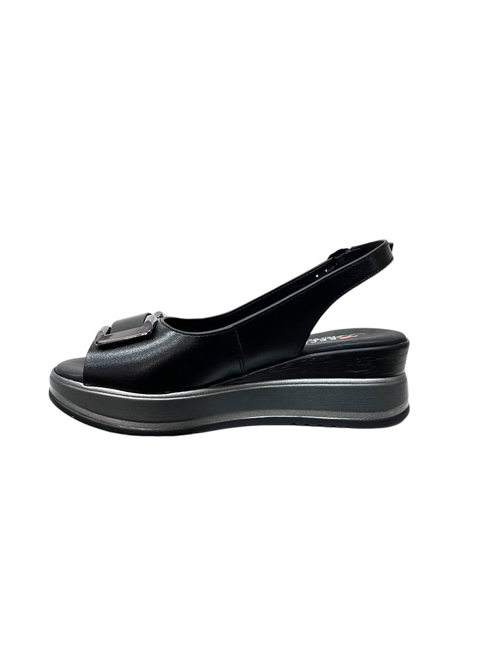 sandali donna pelle la repo art.19257-e4 nero