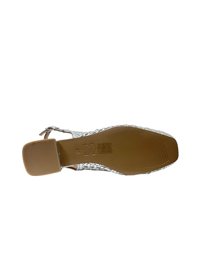slingback donna pelle metal parodi art.1974 argento