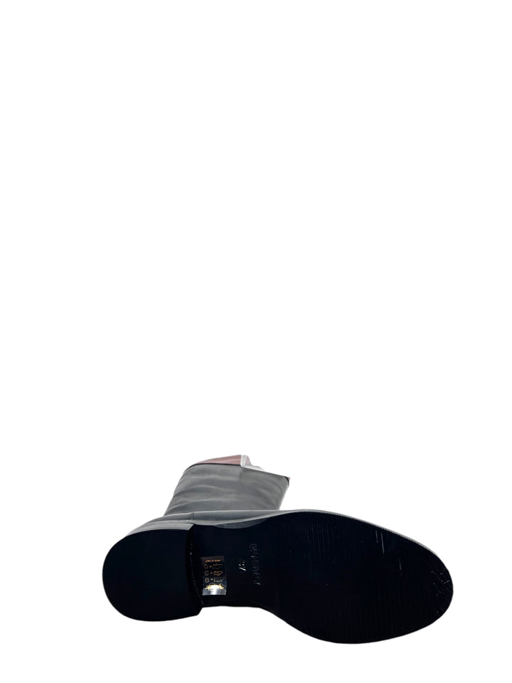 stivali cavallerizza donna pelle gianni crasto art.2060 nero-cuoio