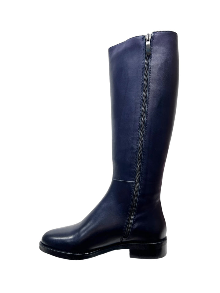 stivali cavallerizza donna pelle gianni crasto art.2099 blu ink