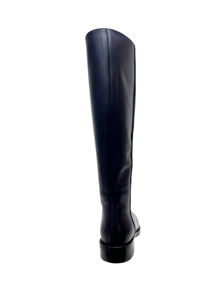 stivali cavallerizza donna pelle gianni crasto art.2099 blu ink