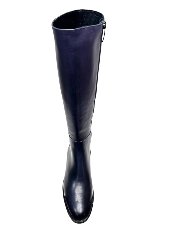 stivali cavallerizza donna pelle gianni crasto art.2099 blu ink