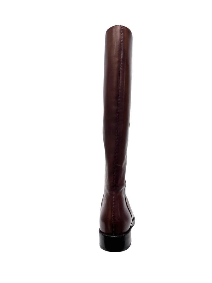 stivali cavallerizza donna pelle gianni crasto art.2099 tabacco