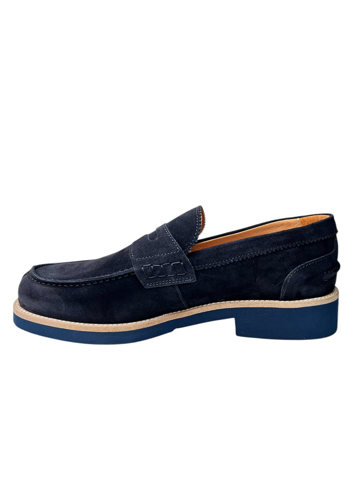mocassini uomo pelle exton art.2102 blu