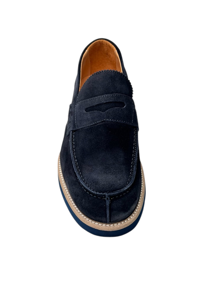 mocassini uomo pelle exton art.2102 blu
