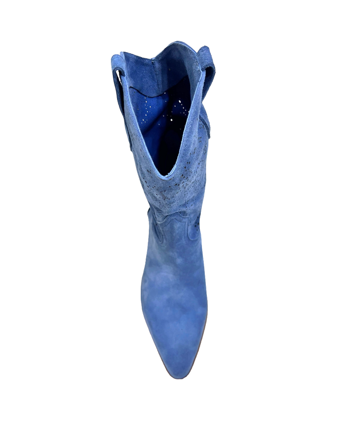 stivale texano pelle scamosciata curiositè art. 2219-7079 denim