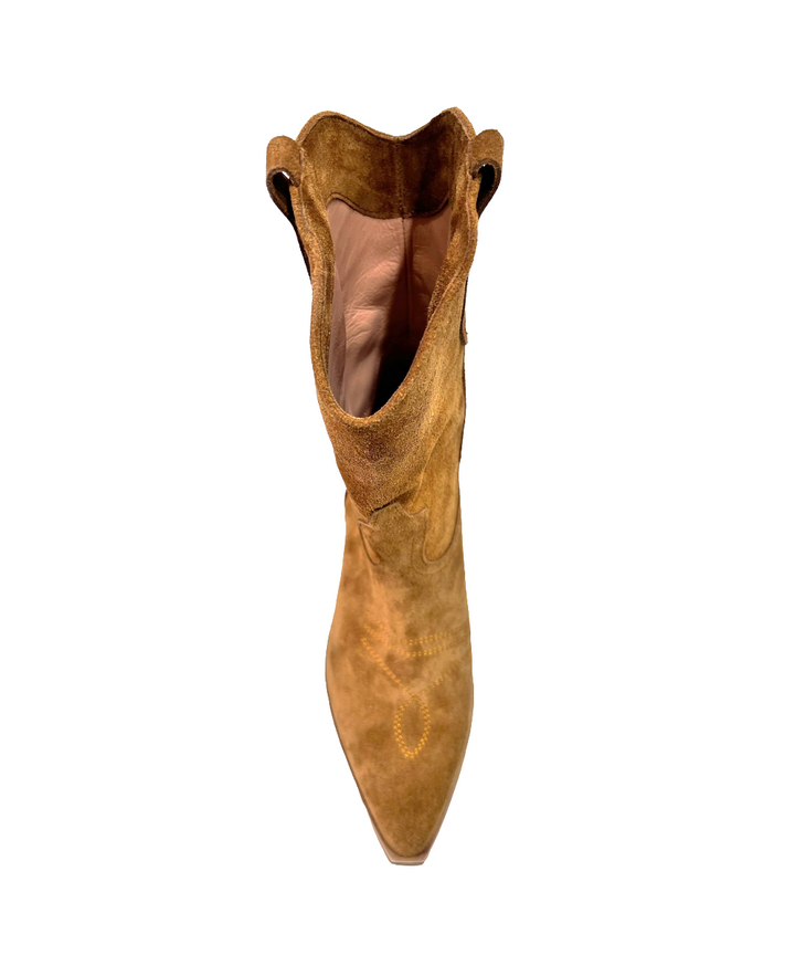 stivale texano pelle scamosciata curiositè art. 2225-366 cuoio