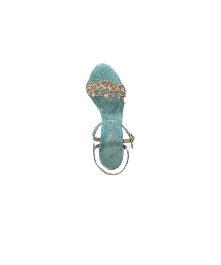 sandali eleganti donna menbur art.228420w56 turchese