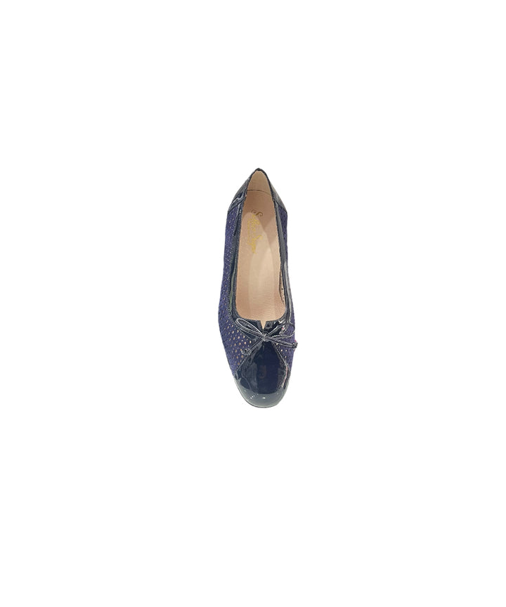 décolleté confort donna pelle scamosciata-vernice soffice sogno art.e23501c BLU