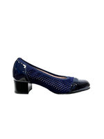 décolleté confort donna pelle scamosciata-vernice soffice sogno art.e23502c blu