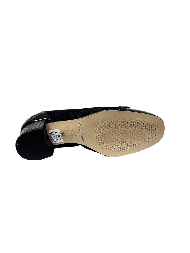 décolleté confort donna pelle scamosciata-vernice soffice sogno art.e23502c nero