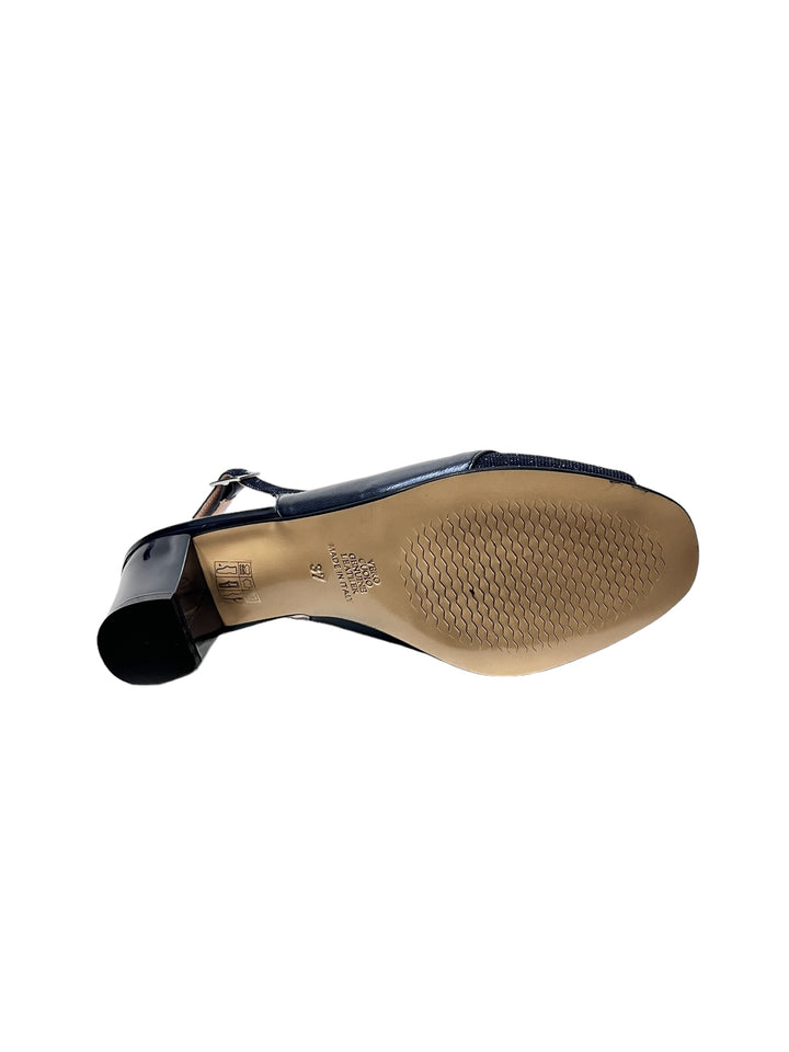 sandali confort donna pelle-lurex soffice sogno art.e23530 blu