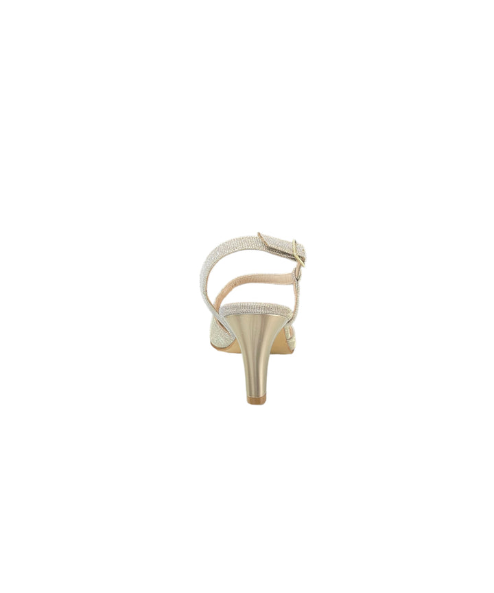 slingback donna pelle-tessuto vernissage art.e23550 oro