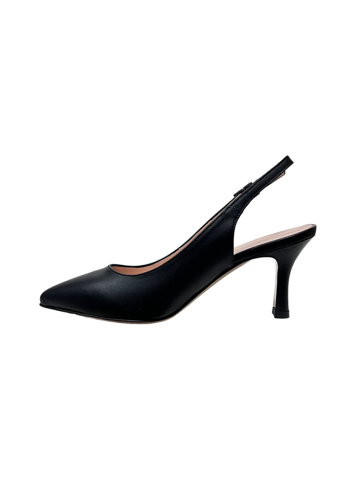 slingback donna pelle vernissage art.e23821 nero
