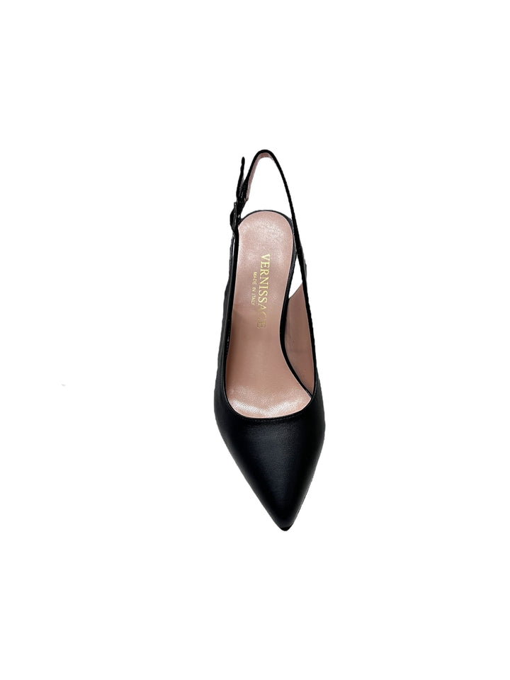 slingback donna pelle vernissage art.e23821 nero