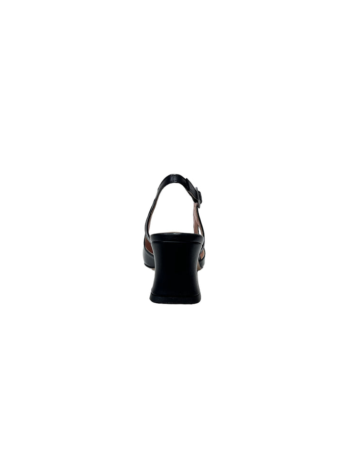 slingback donna pelle vernissage art.e24383 nero