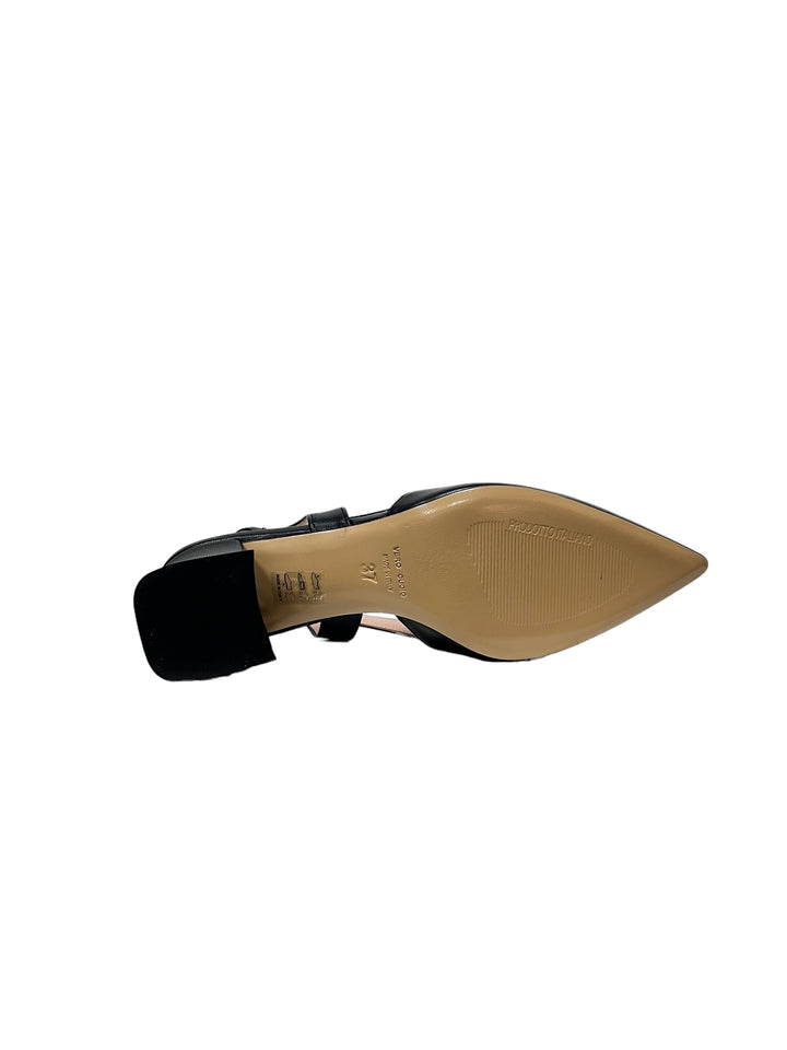 slingback donna pelle vernissage art.e24383 nero