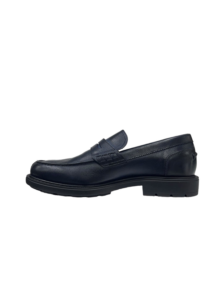 mocassini uomo pelle nero giardini art. i202480u207 blu incanto