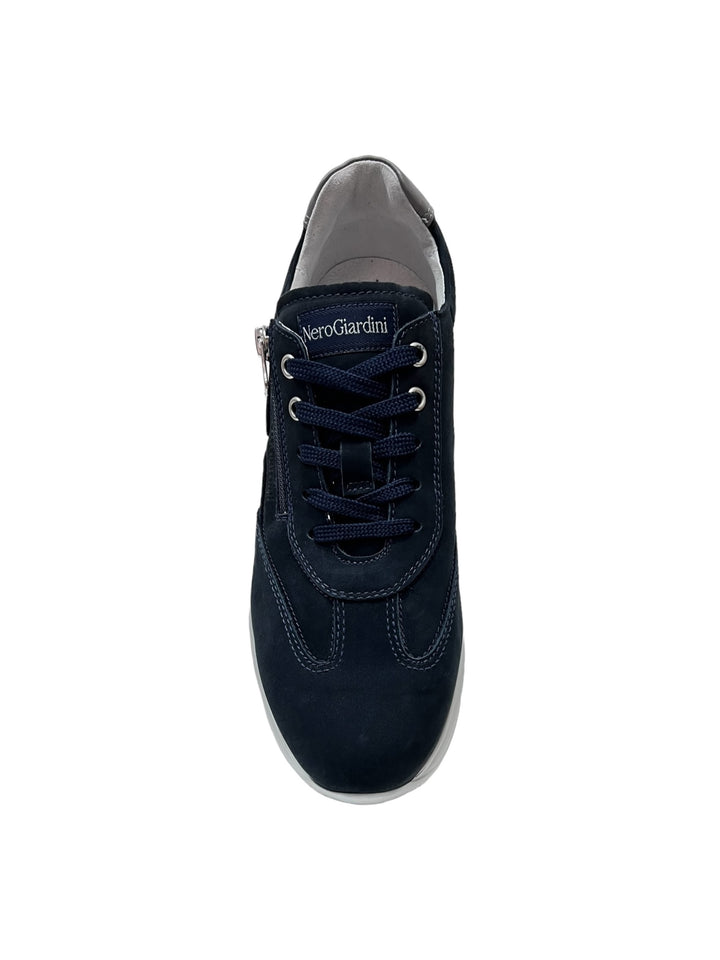 sneakers uomo pelle nero giardini art.e302811u205 navy