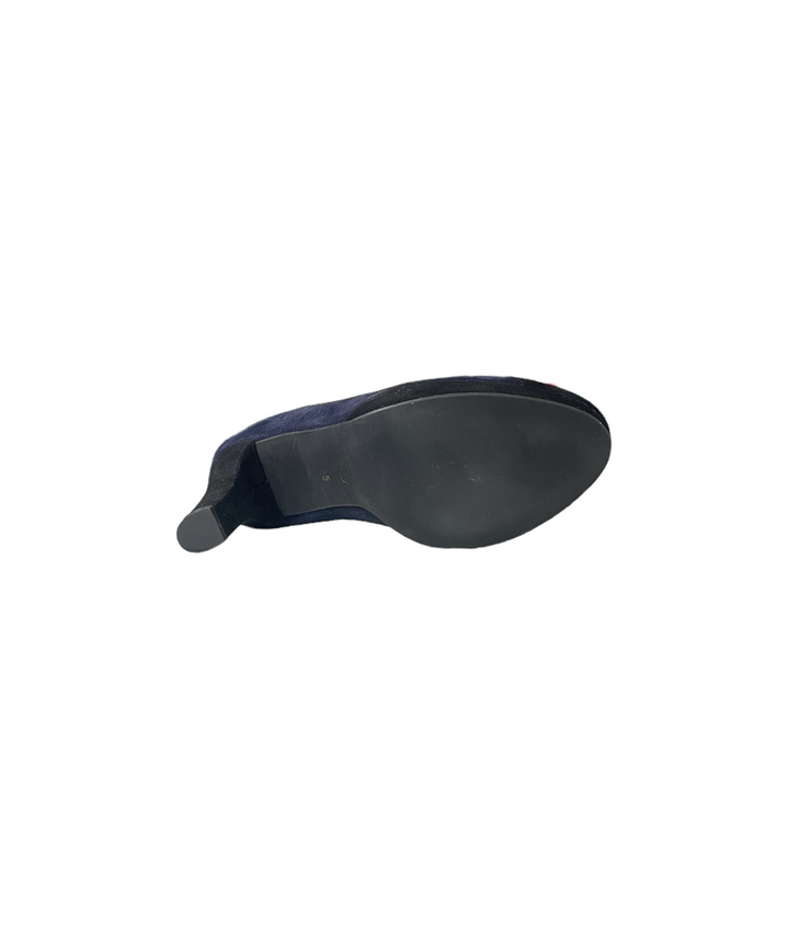 décolletè donna pelle scamosciata perticara art. 305 blu-nero